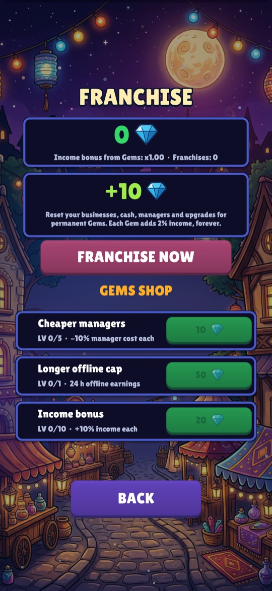 Penny Empire: Franchise for Gems